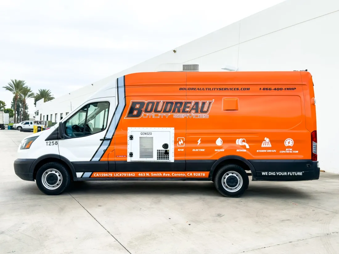 Boudreau Pipeline wrapped service truck, 3M MCS certified wrap by VE Signs