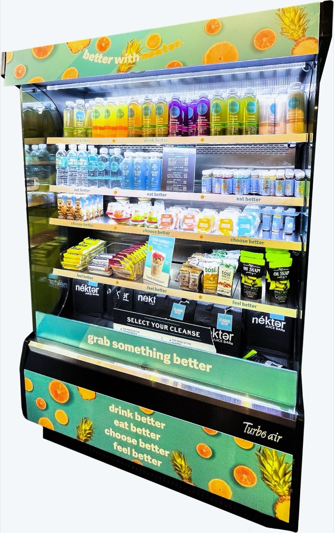 Nékter Juice Bar point-of-purchase display